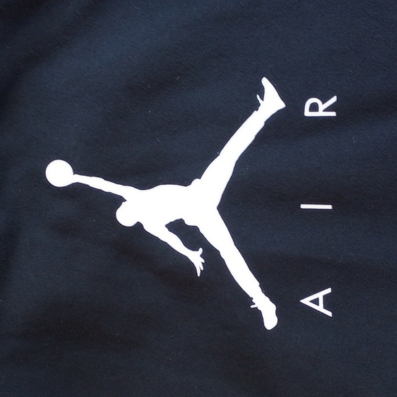 Nike Air Jumpman Logo Hoodie Pullover Sweatshirt Youth XL Black White - Picture 3 of 7
